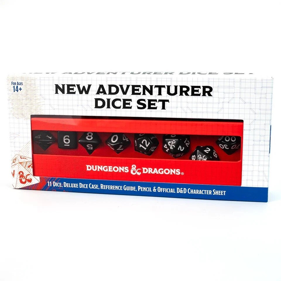 Sirius Dice: Dungeons & Dragons - New Adventure Dice Set Black