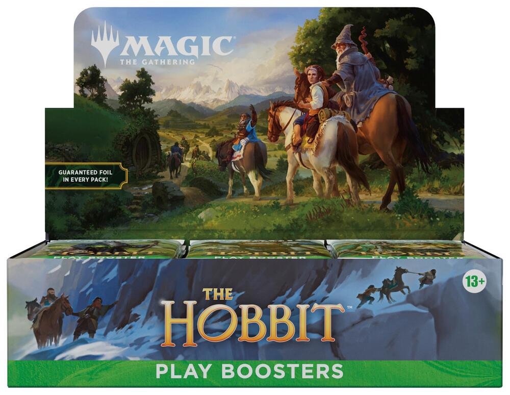 MTG The Hobbit Play Booster Box – Magic: The Gathering The Hobbit Booster Display, 30 Play Booster Packs, Middle-earth Box Topper, Foil Cards, Collectible TCG Card Game Set