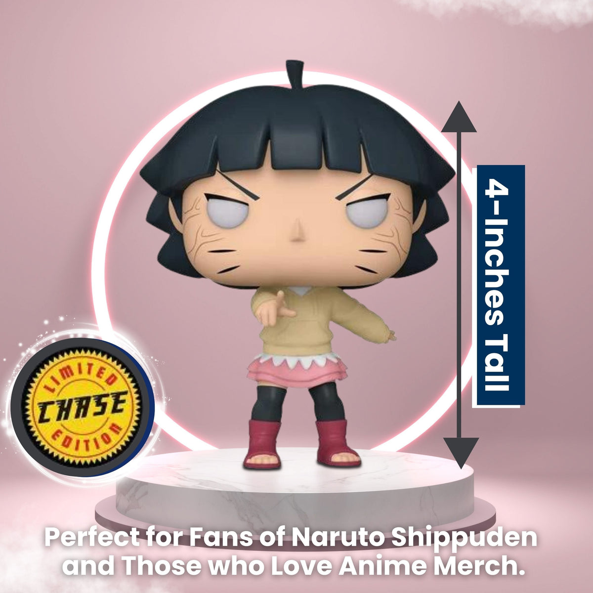 Himawari Uzumaki Funko Pop! Animation Boruto - Naruto Next Generation - Approx. 4" Chase Limited Edition Collectible Vinyl Figure #1654 with Display Box Protector Case