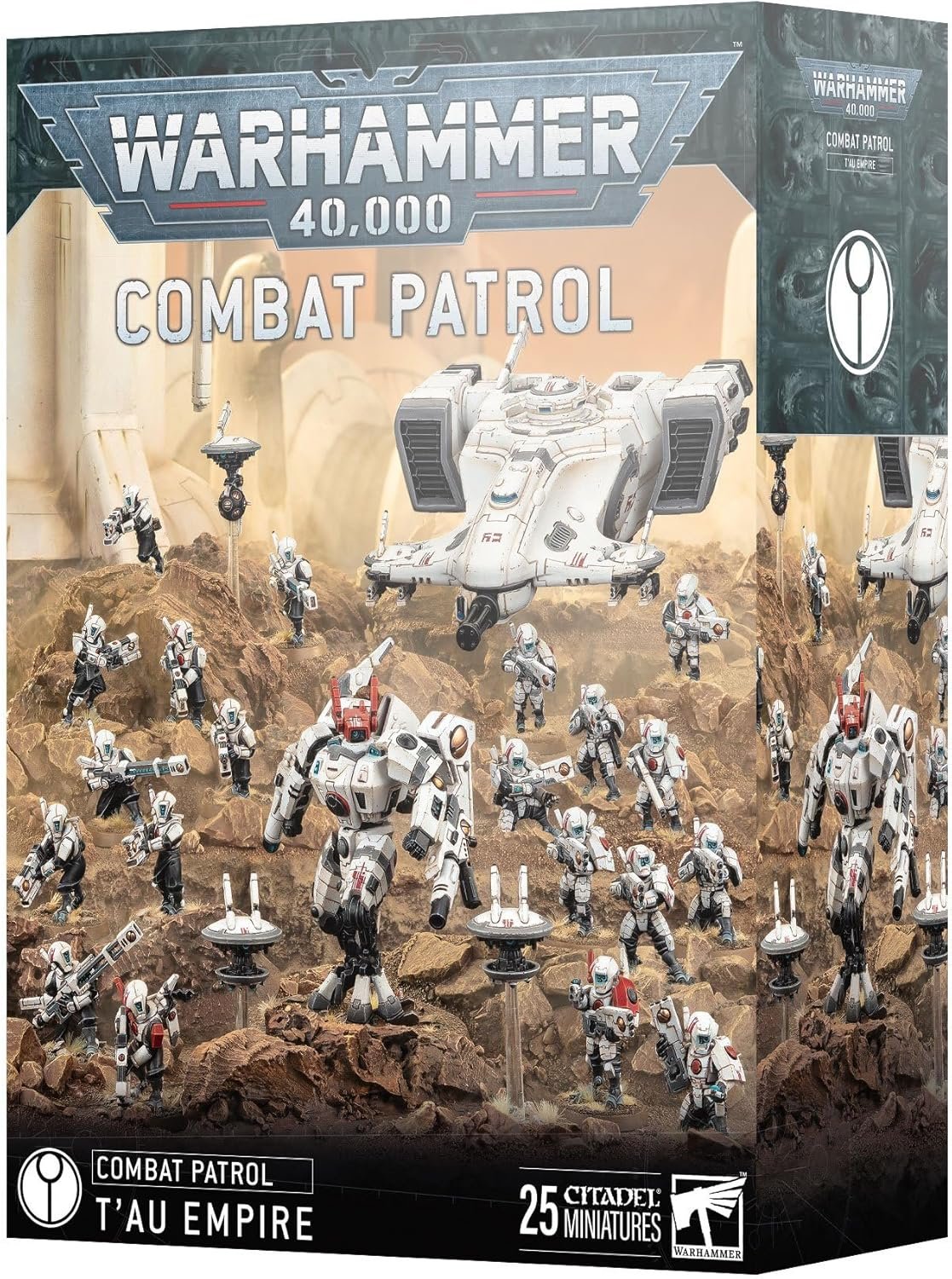 Warhammer 40,000 Combat Patrol T'au Empire Tabletop Game - 25 Citadel Miniatures