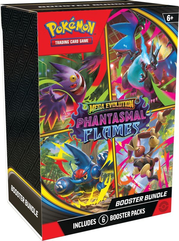 Pokémon TCG Mega Evolution Phantasmal Flames Booster Bundle – Collectible Pokémon Card Packs